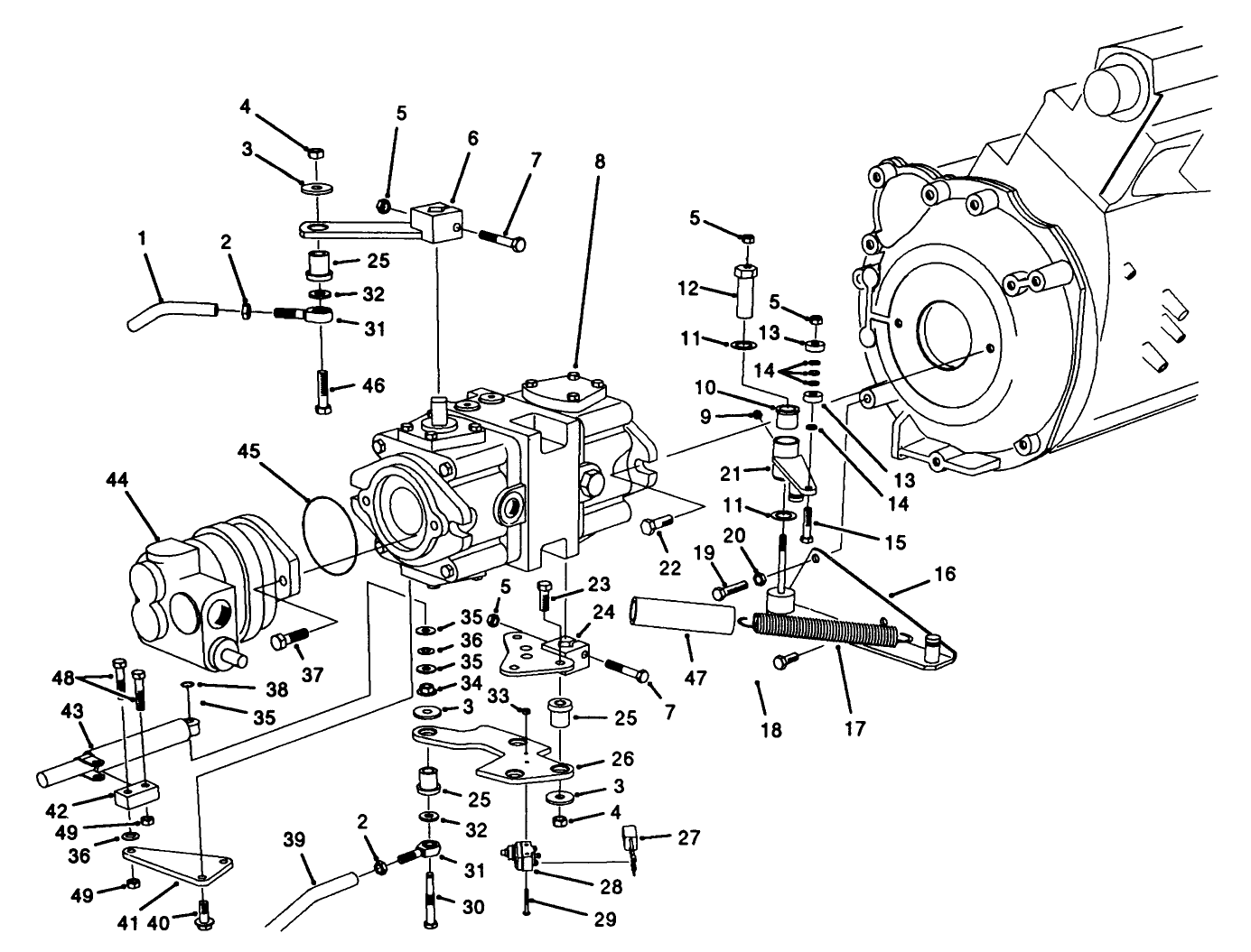 Hydraulic Pump Installation Assembly