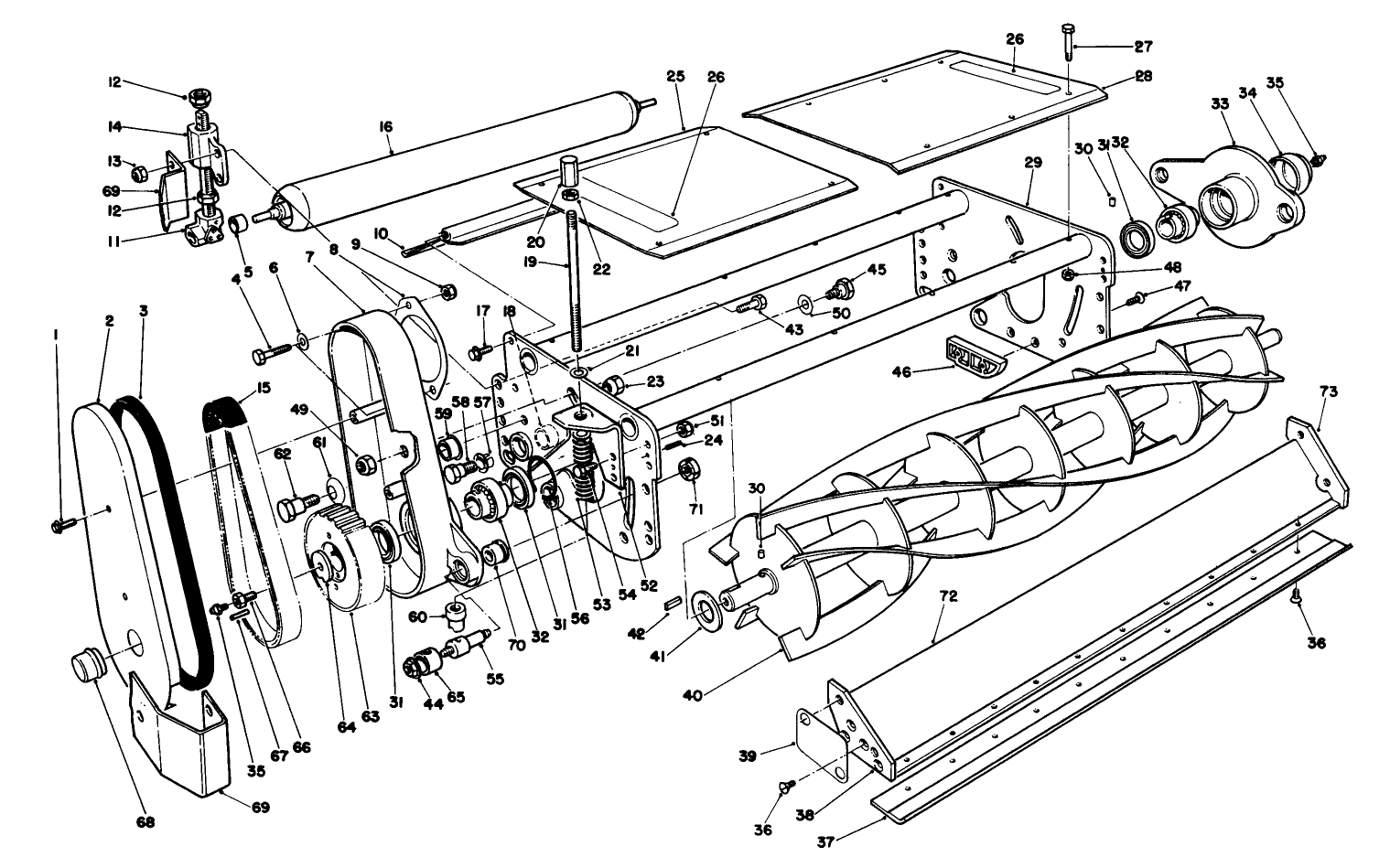 Cutting Unit Assembly No. 1 (center) & 3 (r.h.) 5 Blade Model No. 03753, 7 Blade Model No. 03756, & 11 Blade Model No. 03751