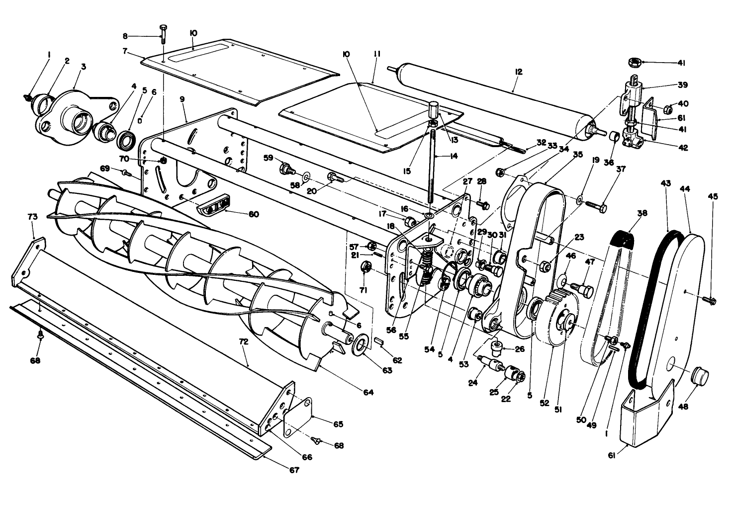 Cutting Unit Assembly No. 2 (l.h.) 5 Blade Model No. 03752, 7 Blade Model No. 03754, & 11 Blade Model No. 03741