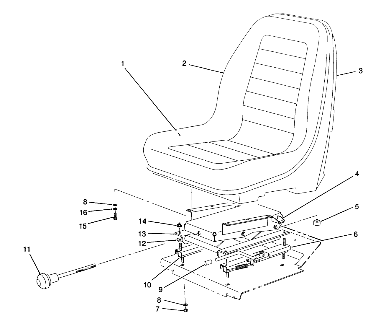 Deluxe Seat Assembly Model No. 30772 (optional)