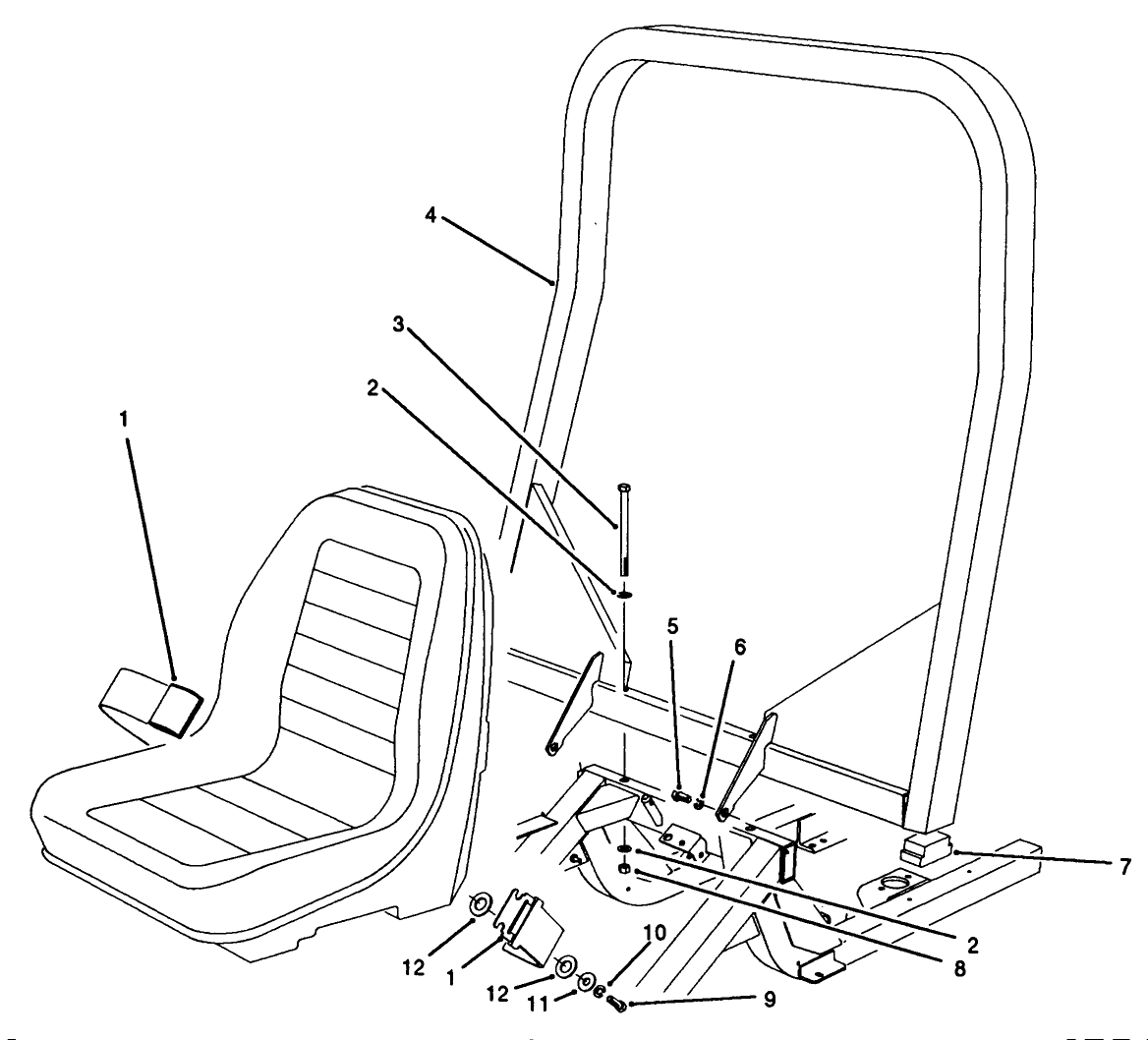 R.o.p.s. Assembly (standard For Model No. 03601)(optional For Model No. 03600)