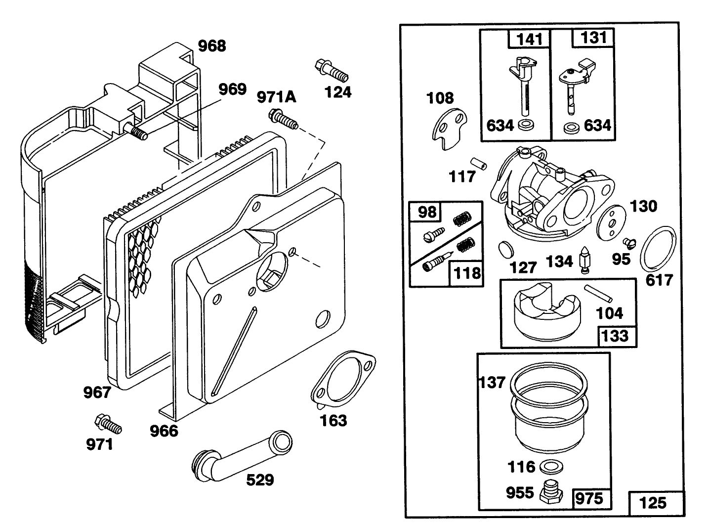 Engine Briggs & Stratton Model 124702-3115-01