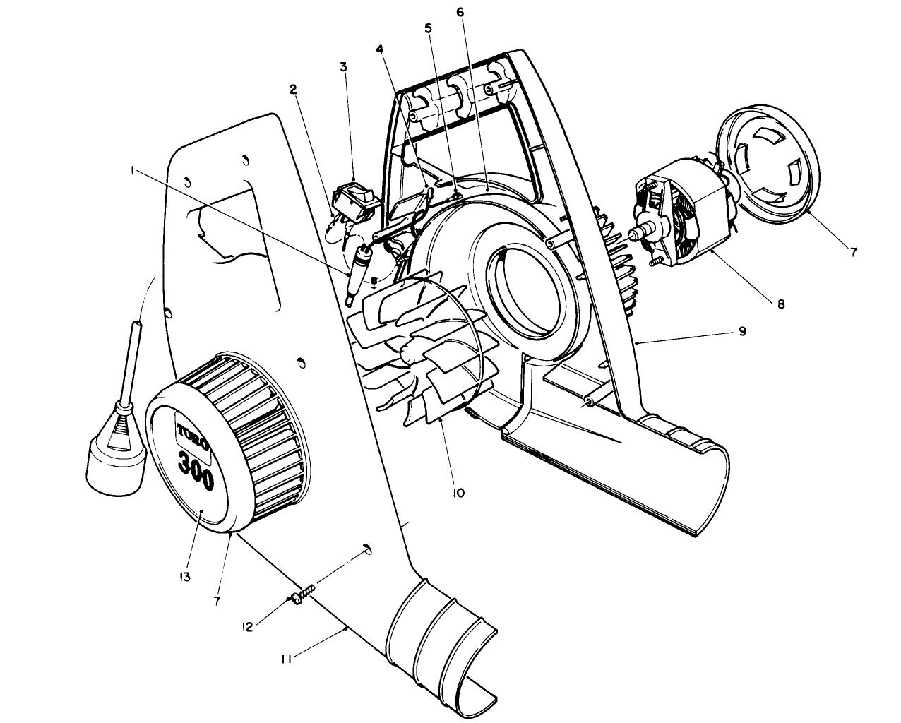 Blower Housing & Motor Assembly