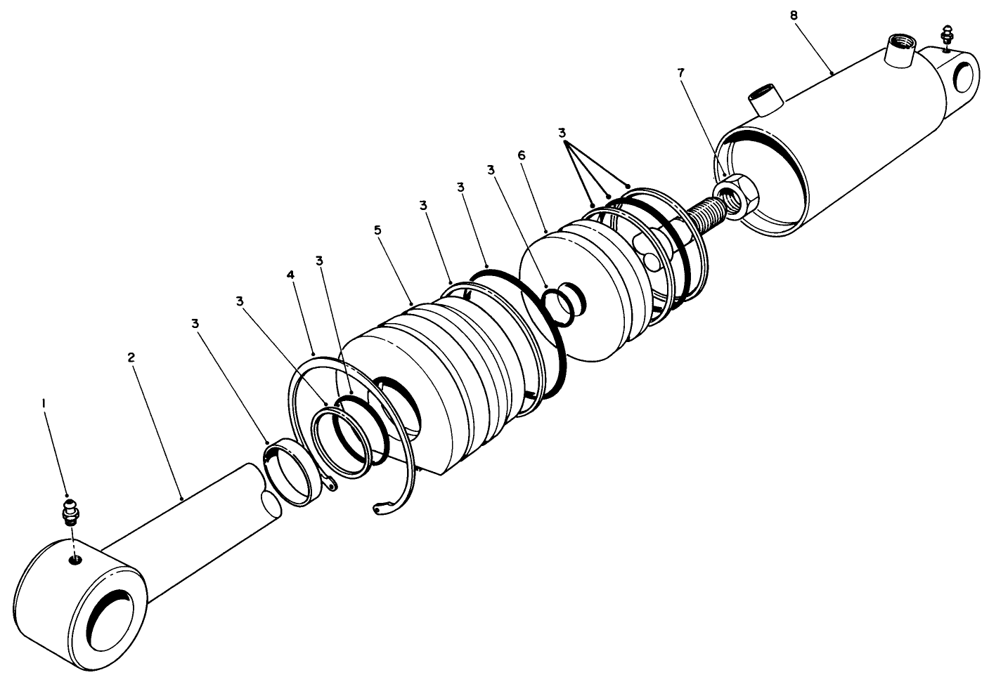 Hyd. Lift Cylinder No. 66-1250 (3