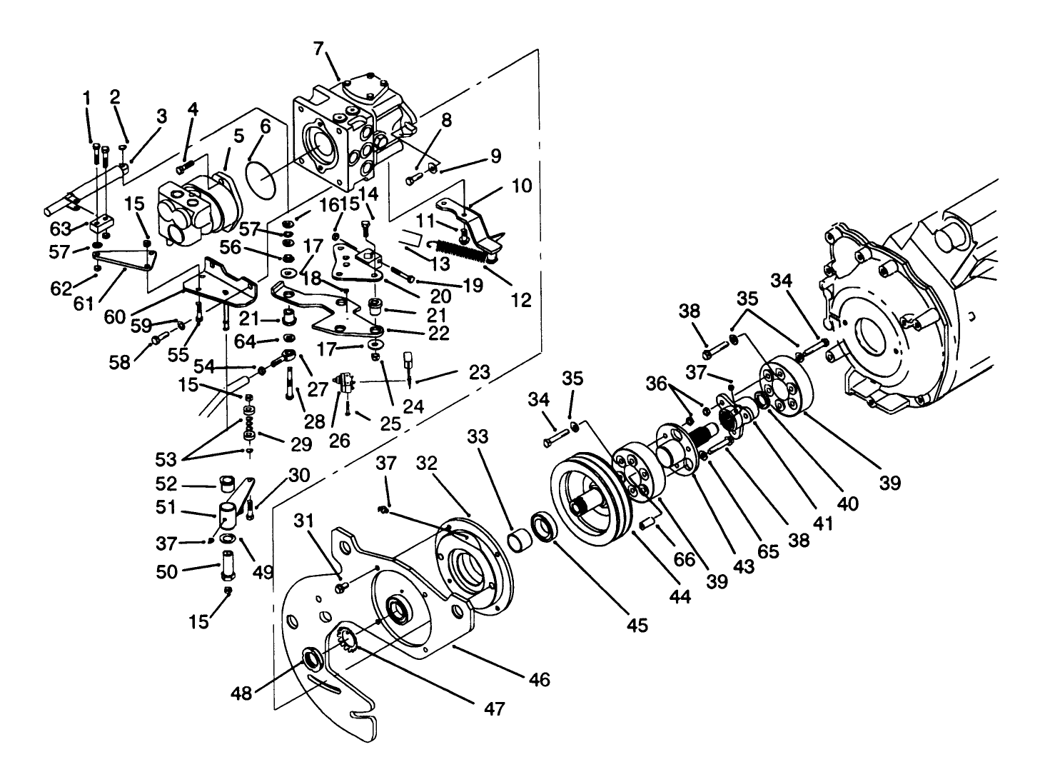 Hydraulic Pump Installation Assembly