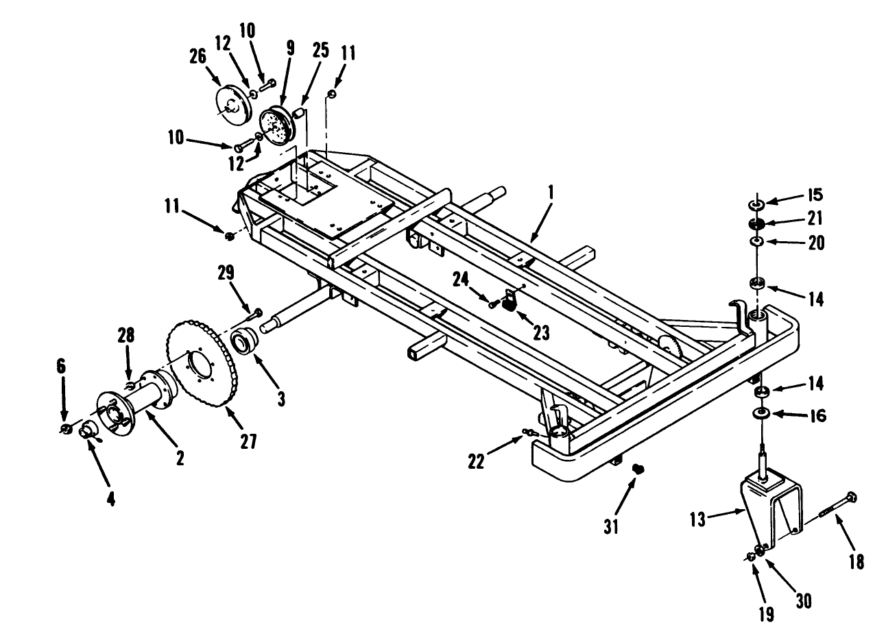 Frame, Rear Hub And Front Wheel Fork