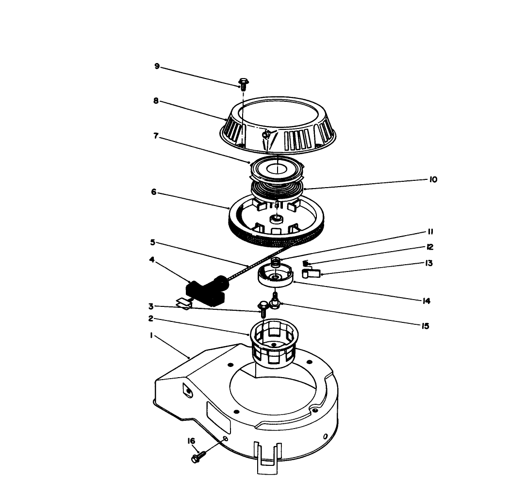Recoil Assembly (engine Model No. 47pm1-2)