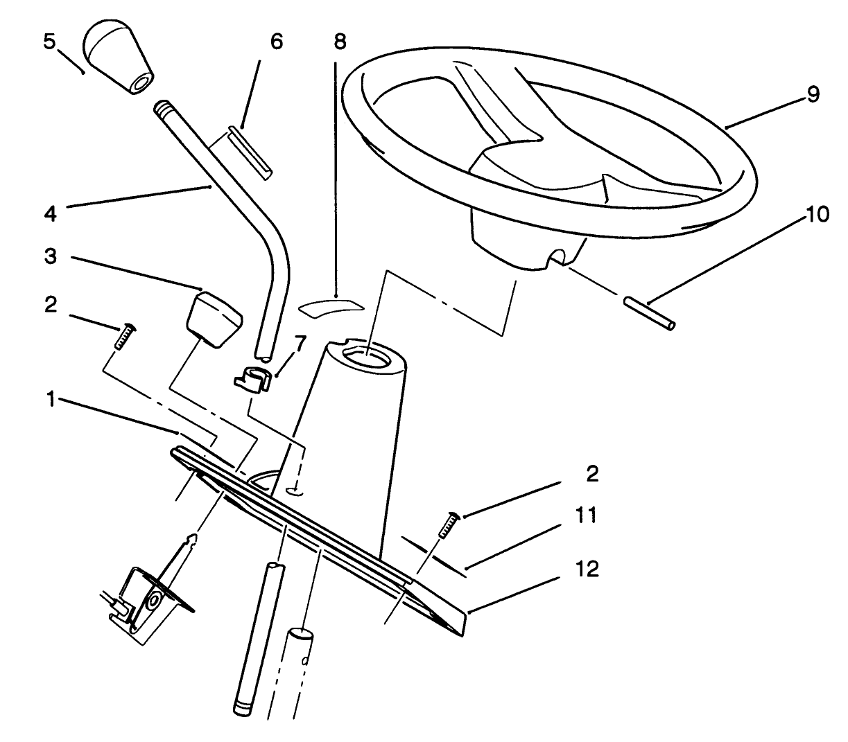 Steering Wheel And Console Assembly