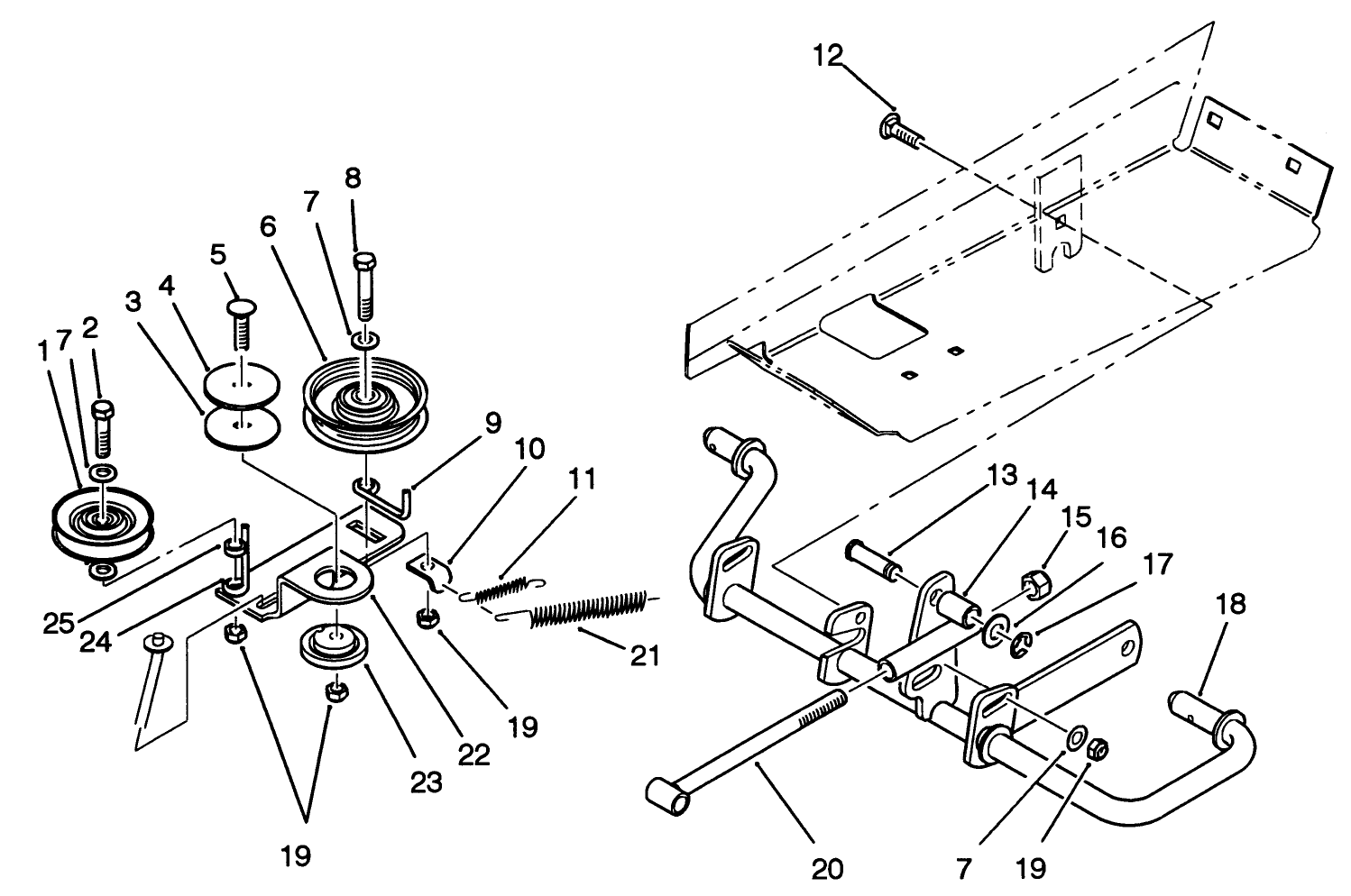 Idler And Pedal Shaft Assembly