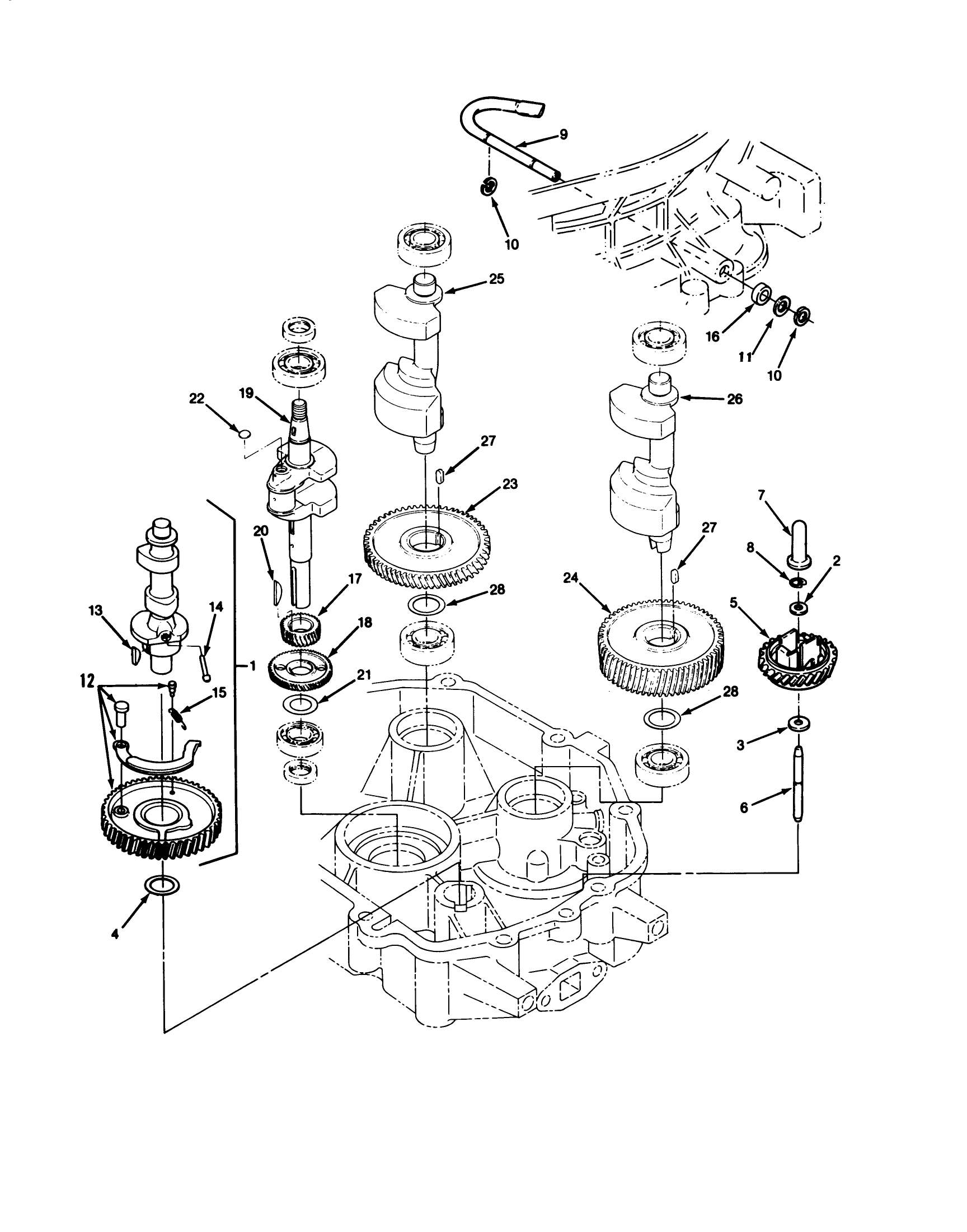 14hp Engine Crankshaft & Camshaft Assembly