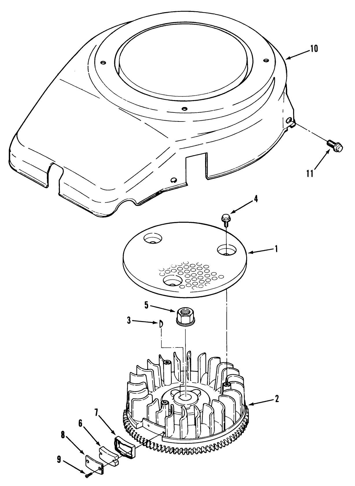 14hp Engine Flywheel & Cover Assembly