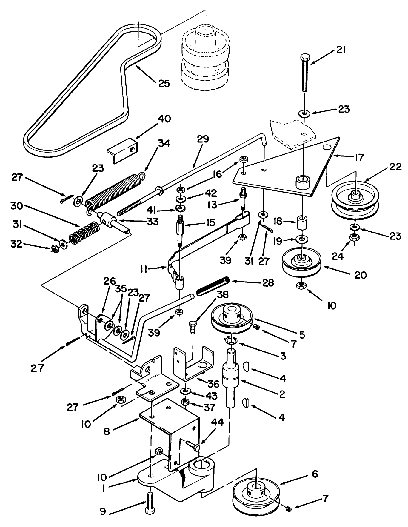Pto Clutch, Pulleys & Control Assemblies
