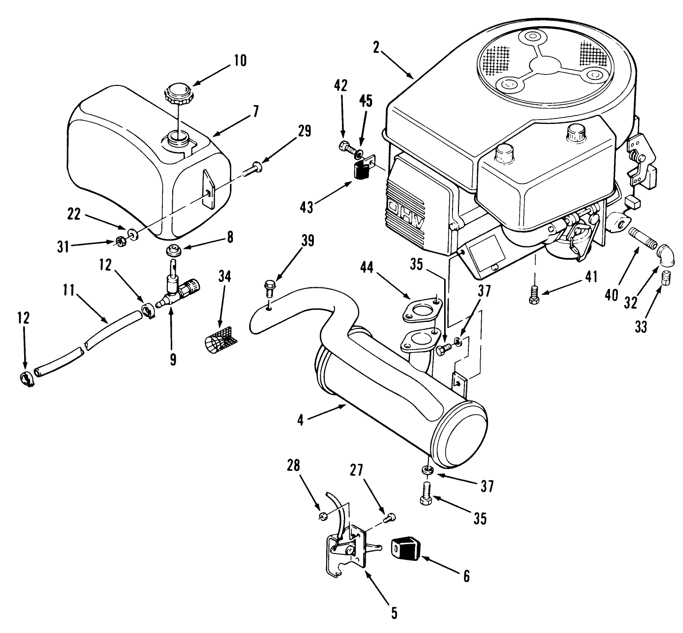 Engine Fuel & Exhaust Assembly