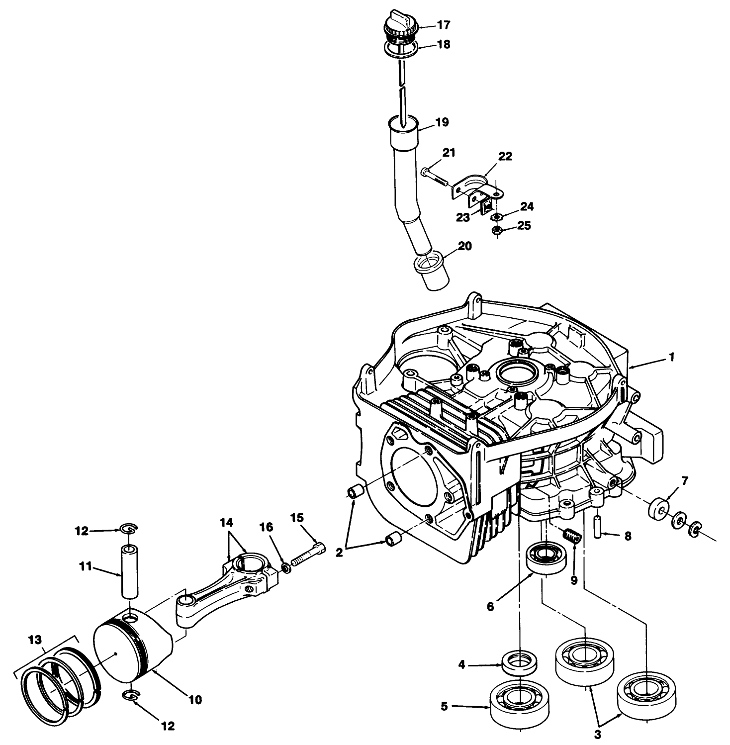 12hp Engine Cylinder Block Assembly