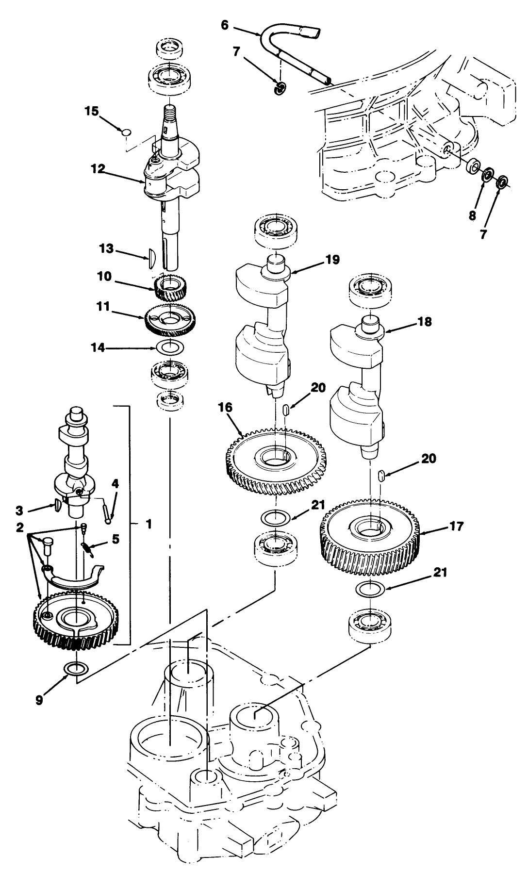 12hp Engine Crankshaft & Camshaft Assembly
