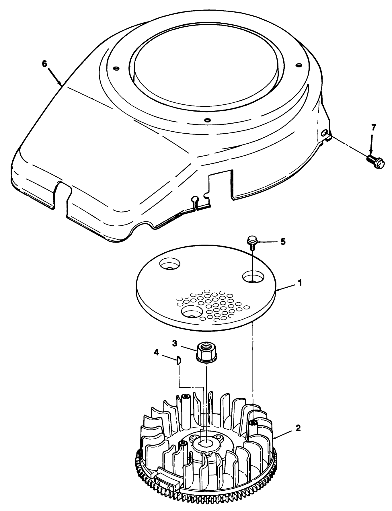12hp Engine Flywheel & Cover Assembly
