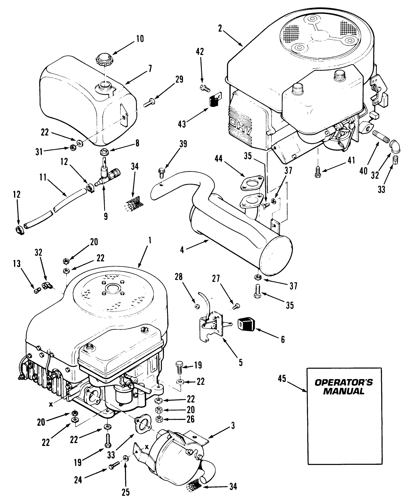 Engine Fuel & Exhaust Assembly