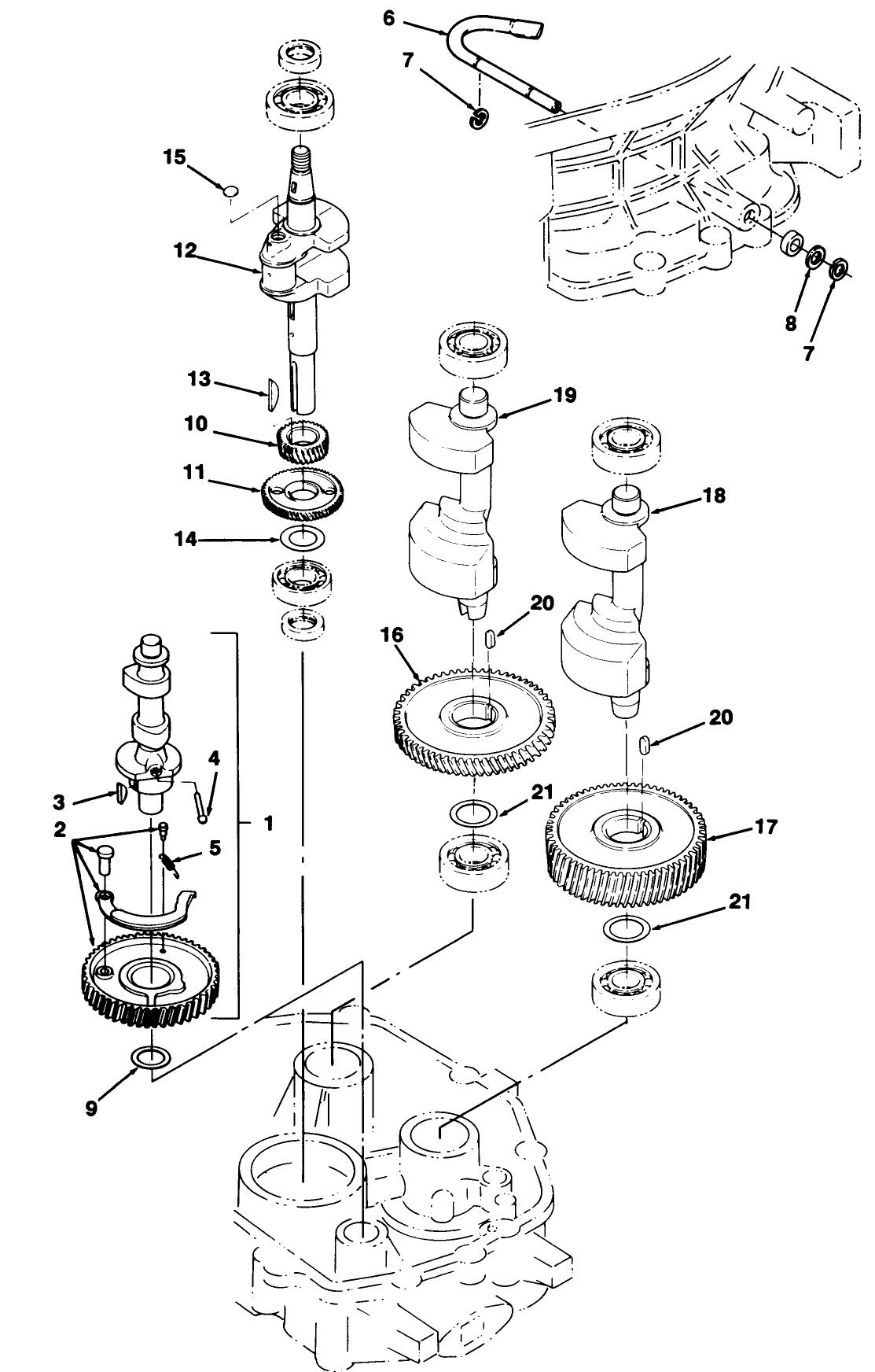 12.5hp Engine Crankshaft & Camshaft Assembly