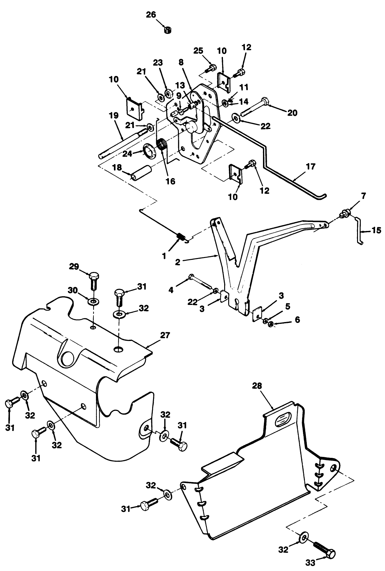 12.5hp Engine Governor Linkage & Cover Ass-Y.