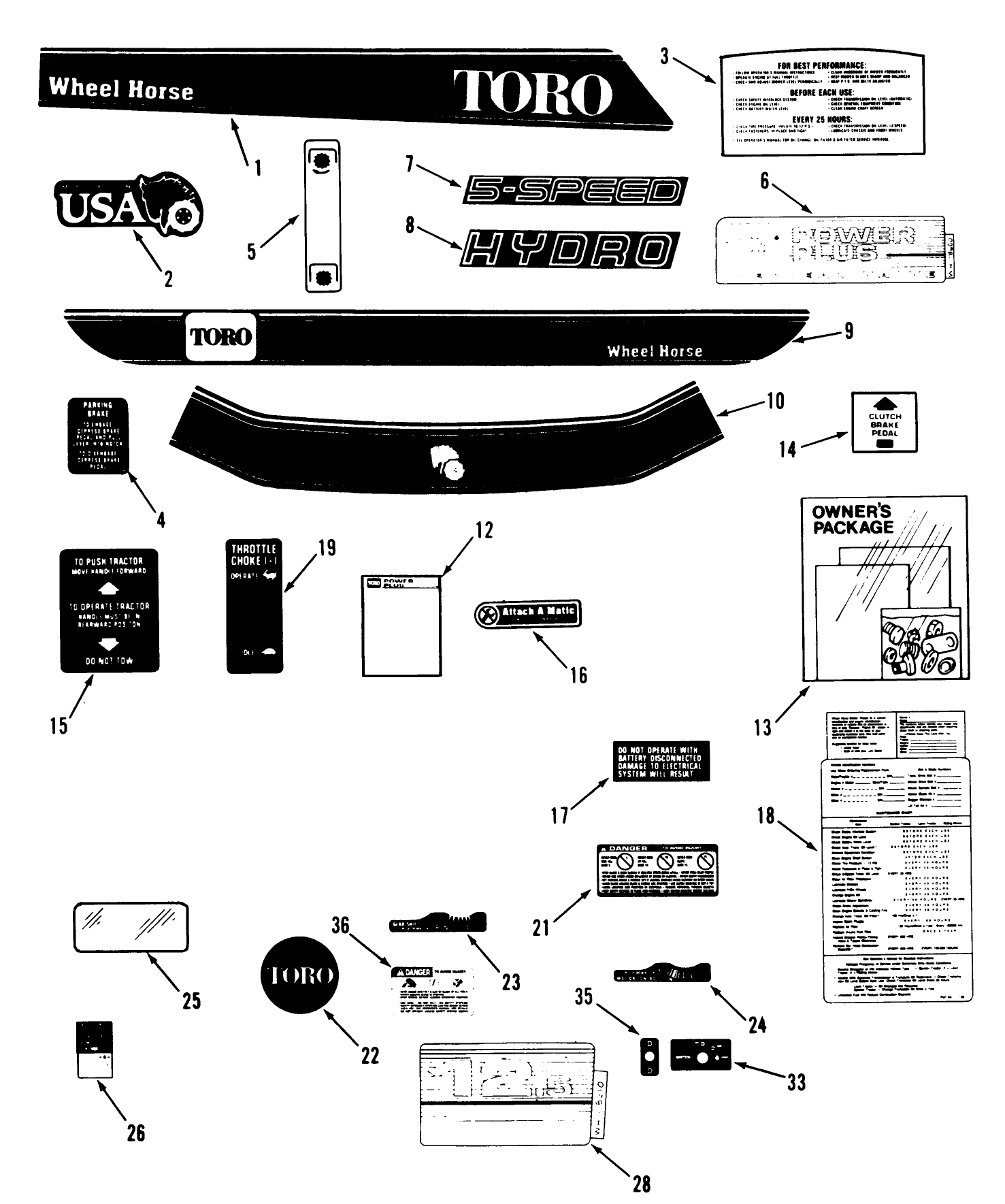 Decal & Miscellaneous Parts Assembly