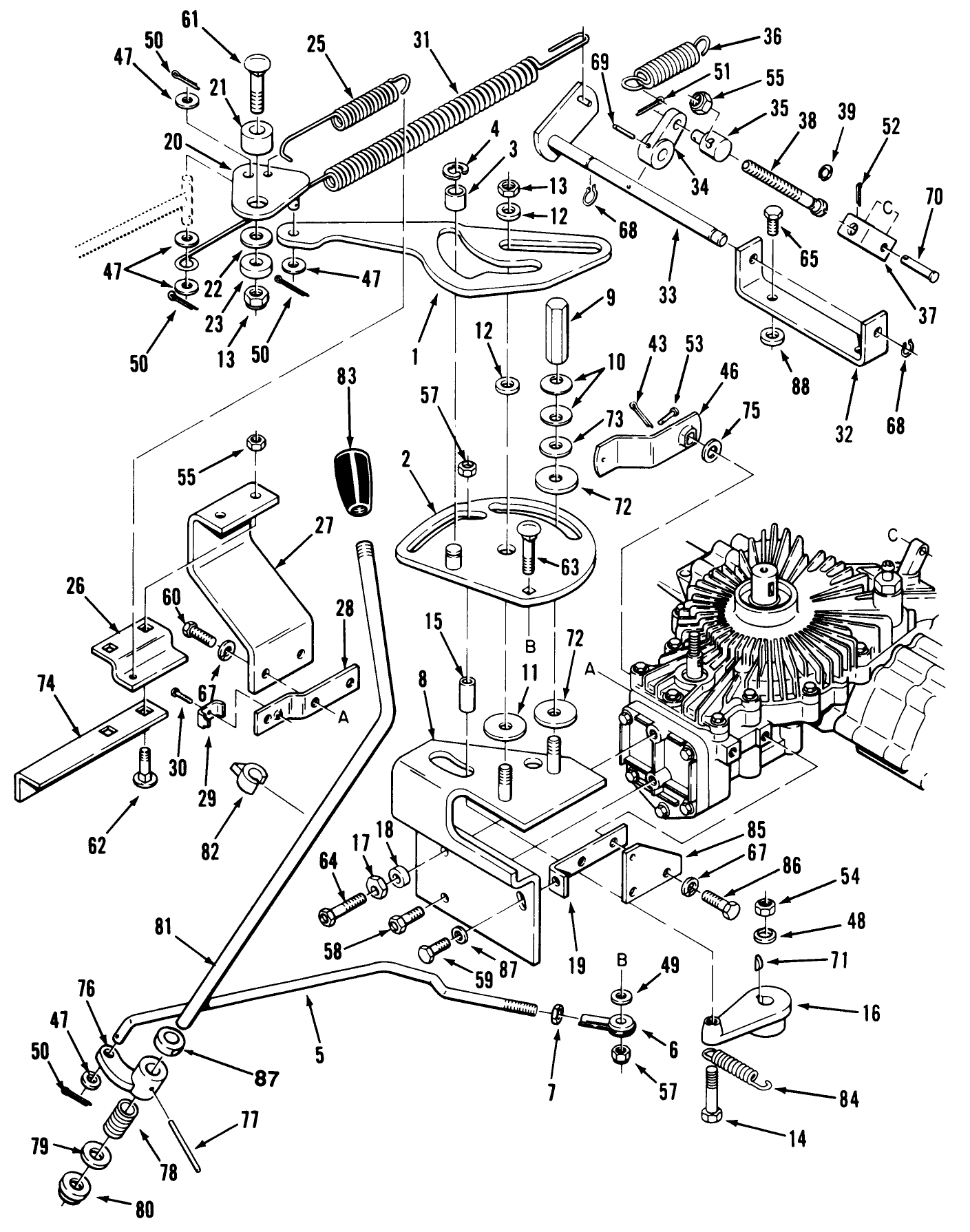 Transmission Linkage Assembly (210-H & 212-H)