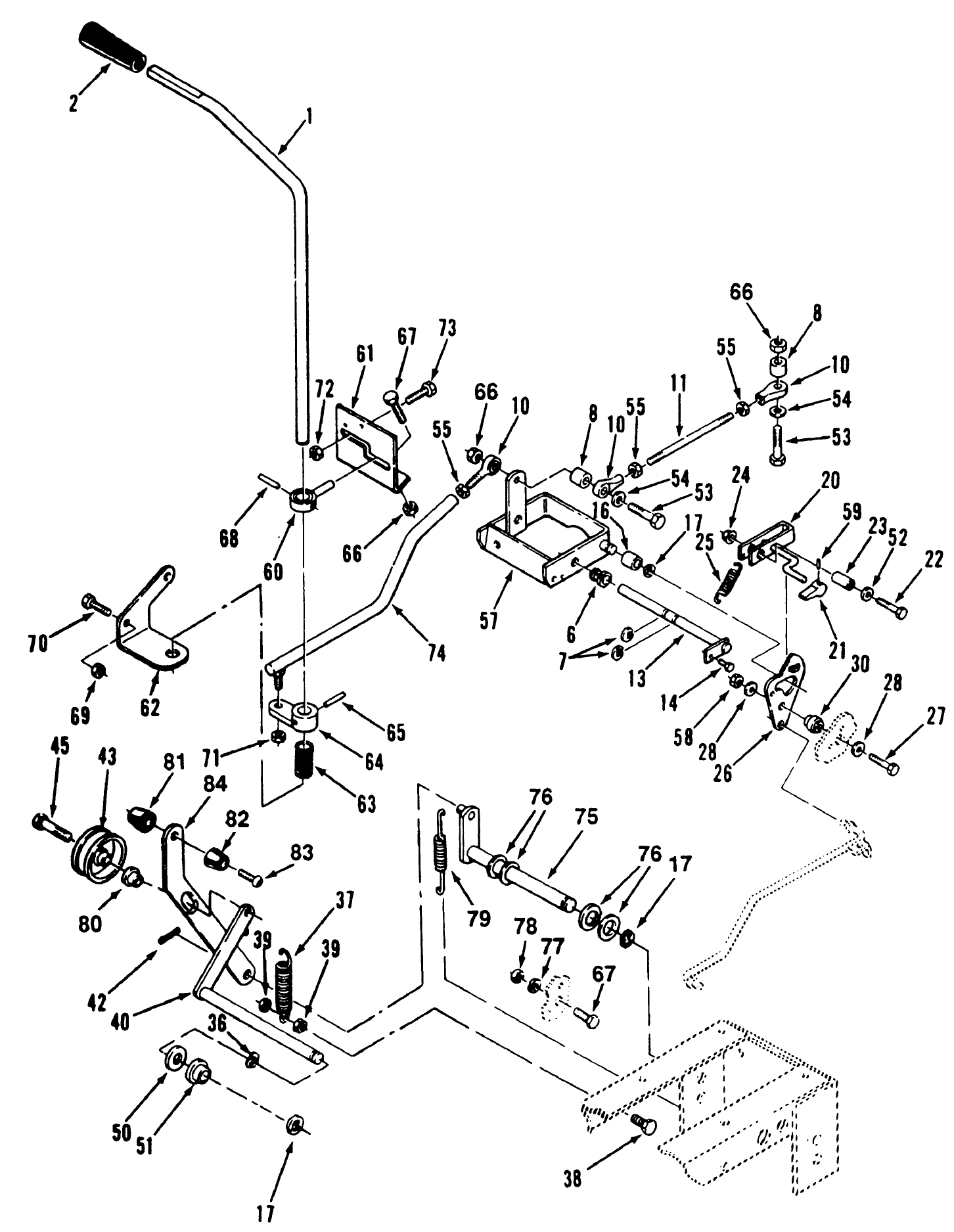 Clutch, Brake Motion Control Linkage 312-H & 416-H