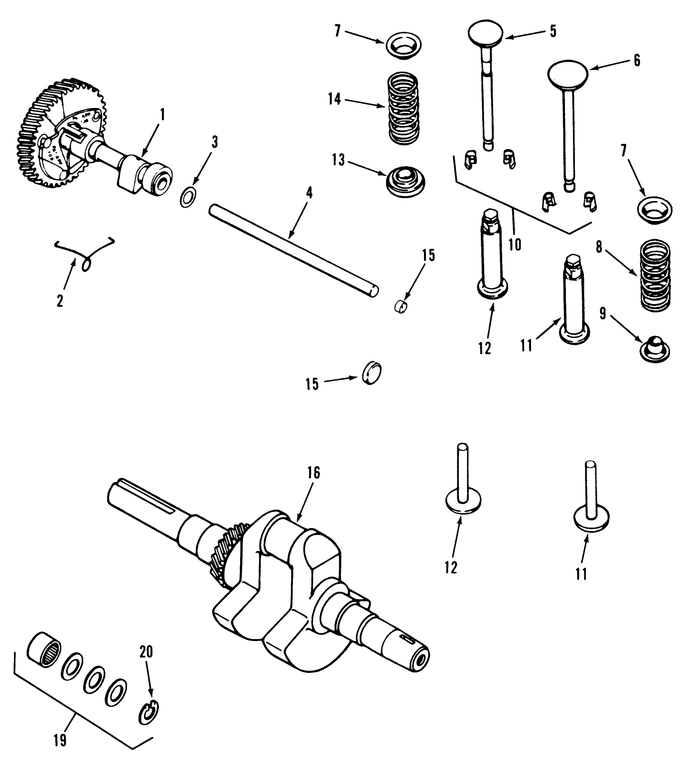 Kohler Camshaft, Crankshaft And Valves