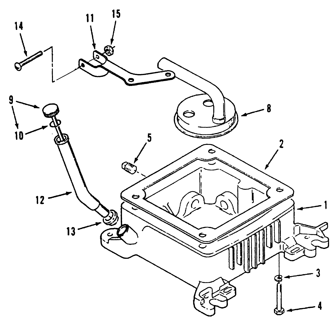 Oil Base Fill Tube And Bracket Power Plus