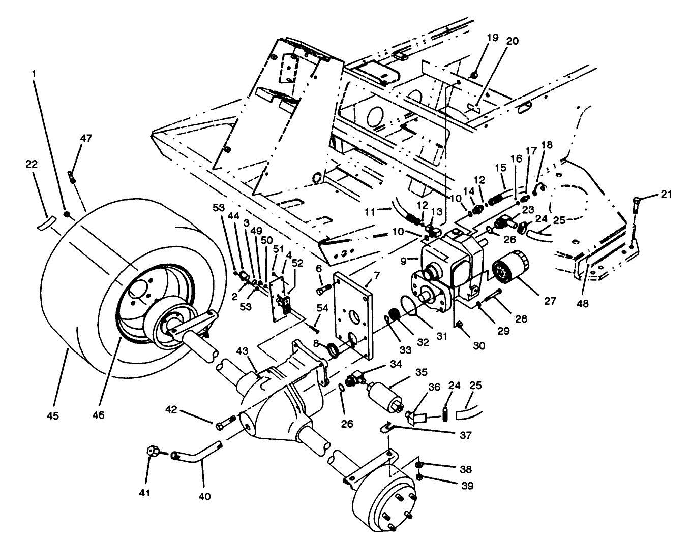 Front Axle & Transmission Assembly