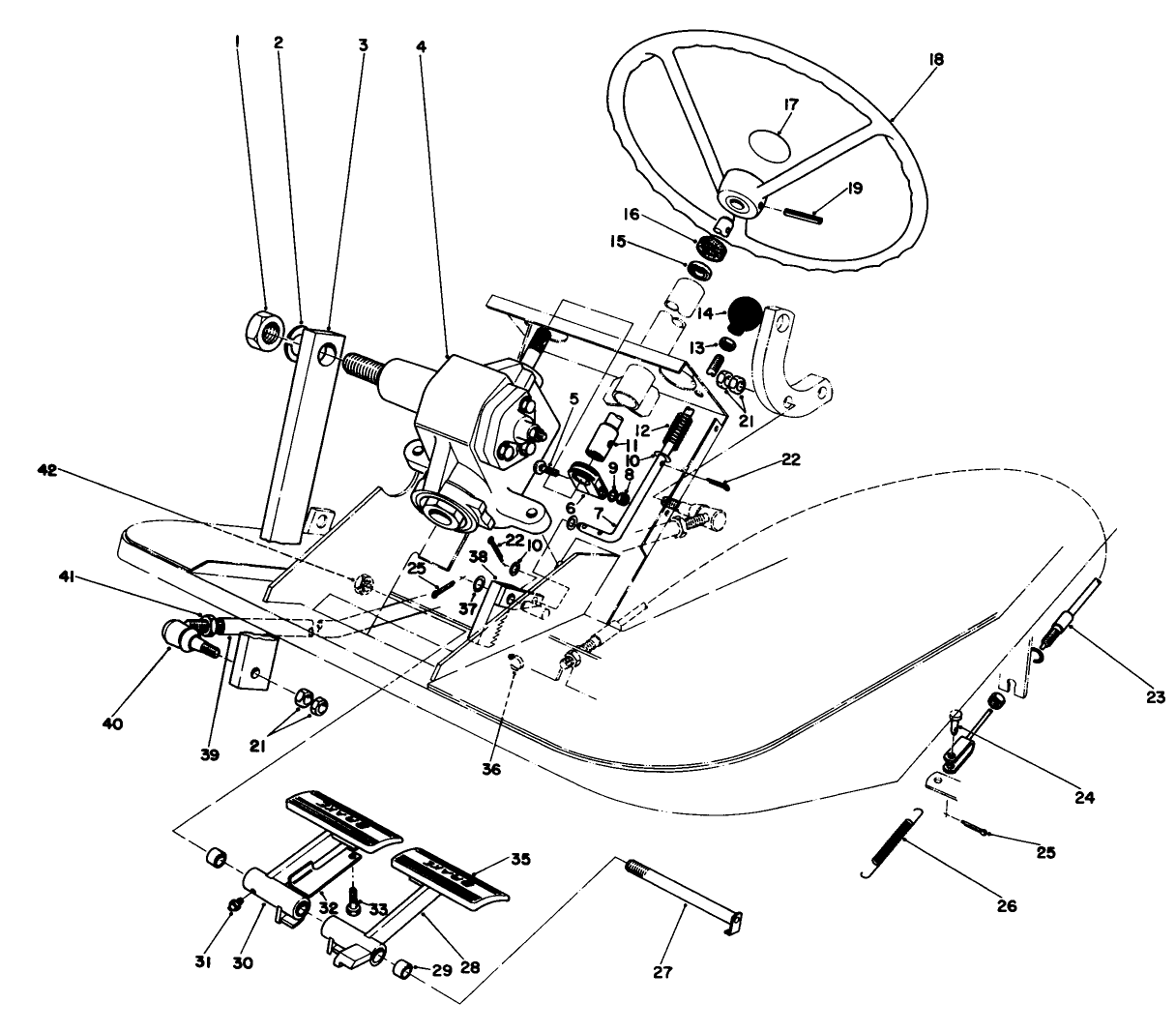 Pedals & Steering Wheel Assembly