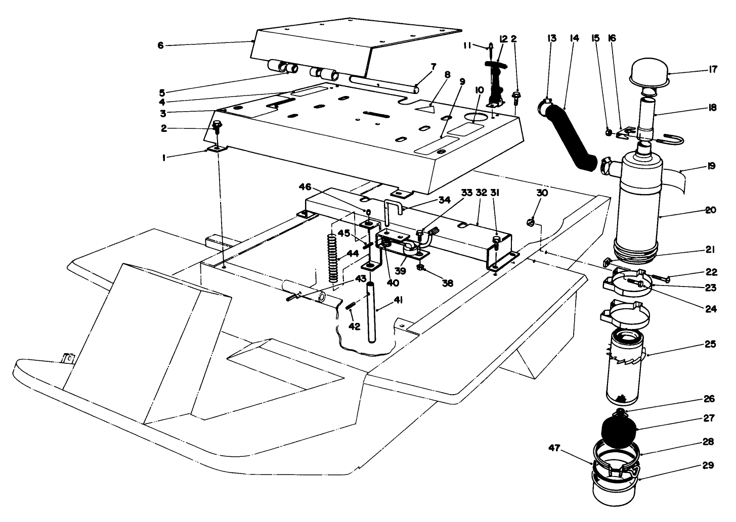 Seat Mount & Air Cleaner Assembly
