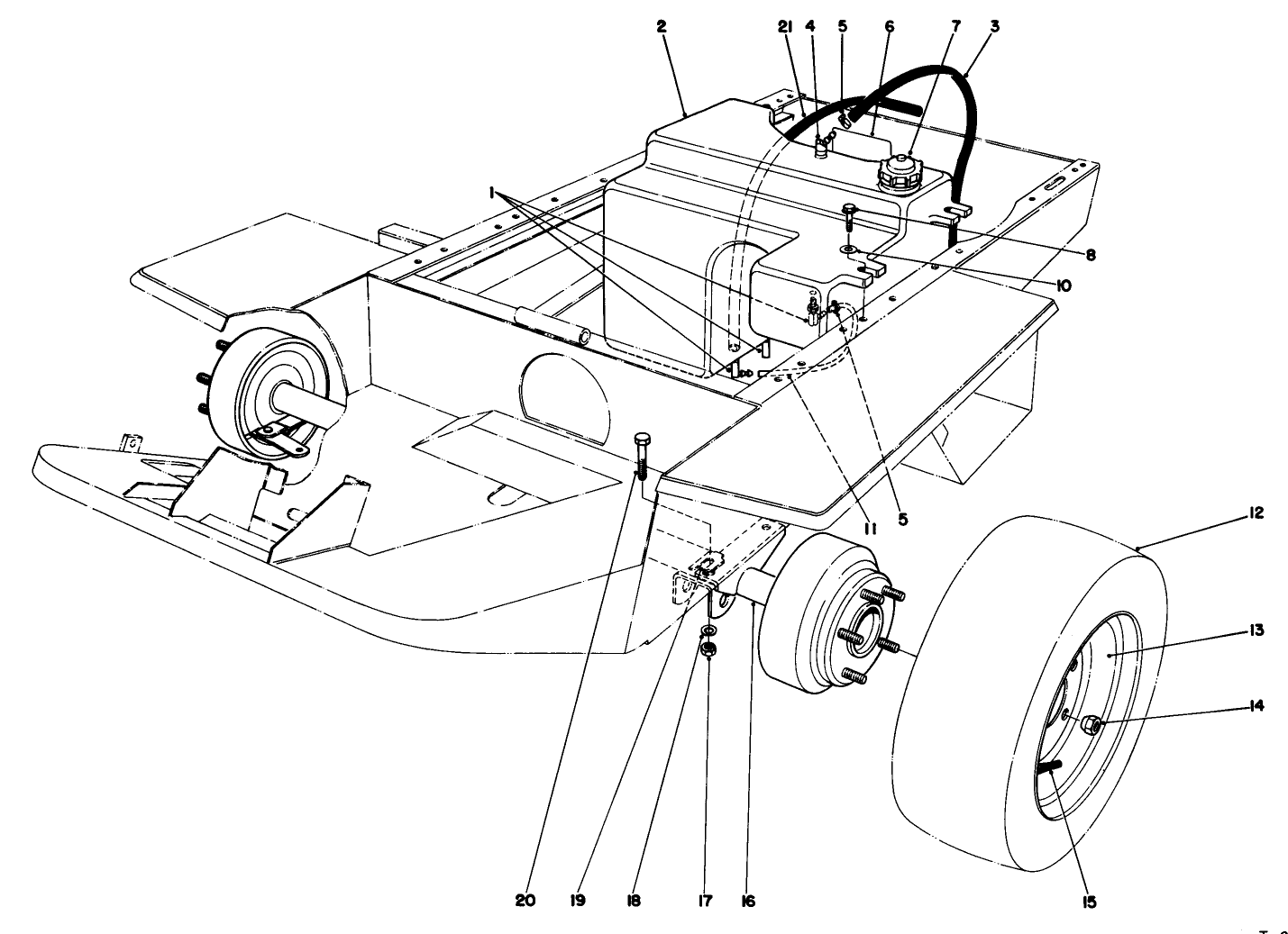 Fuel Tank & Axle Assembly