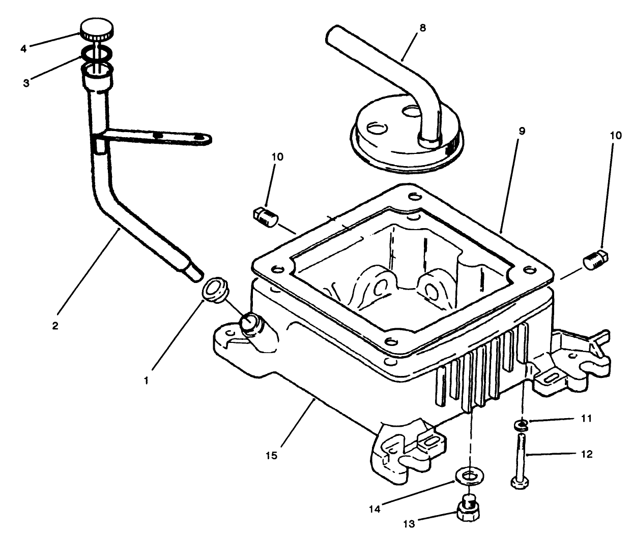 Oil Base & Fuel Pump-Onan P220g Type I/10808d