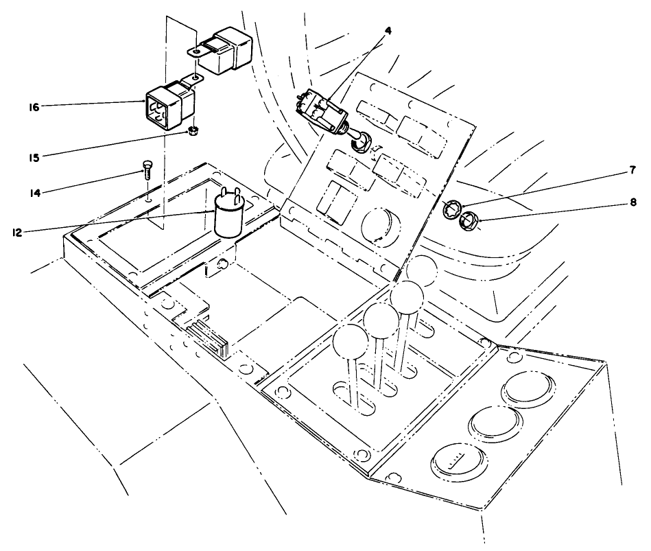 Road Light Kit Model No. 30594 (optional) Control Box Components