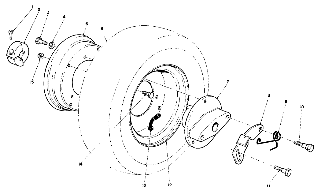 TRANSPORT WHEEL ASSEMBLY WHEEL & KICKSTAND KIT MODEL NO. 04120 (OPTIONAL)