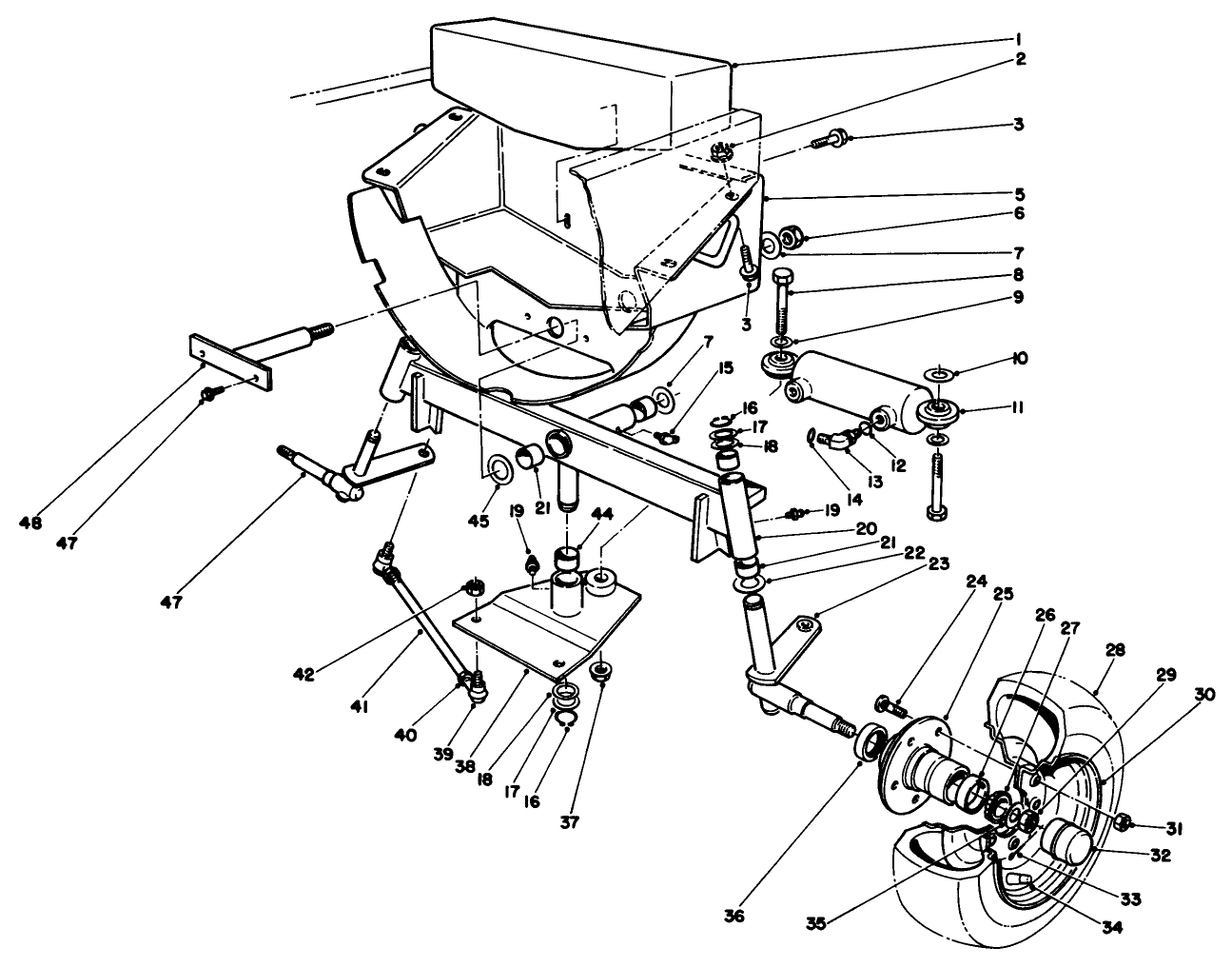 Rear Wheel & Axle Assembly