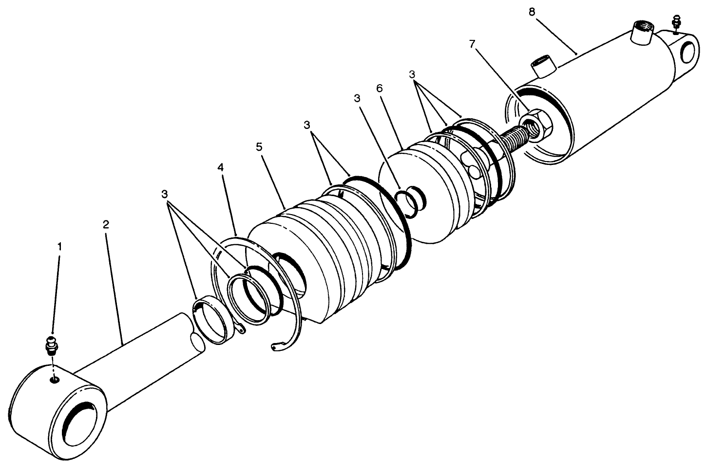 Hydraulic Lift Cylinder Assembly No. 62-4250 (2-1/2