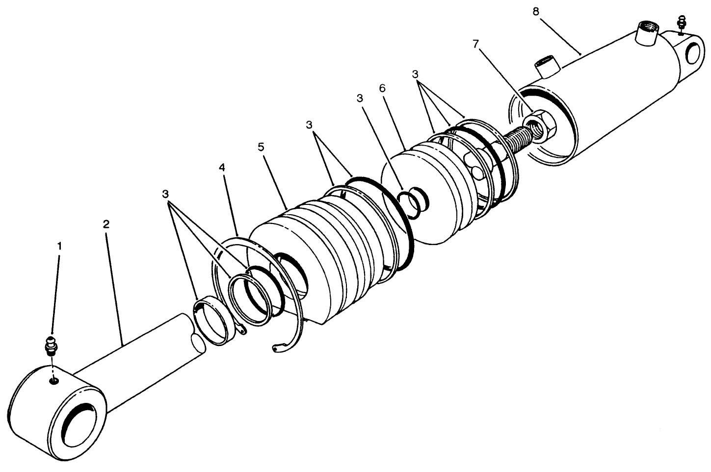 Hydraulic Lift Cylinder Assembly No. 66-1250 (3