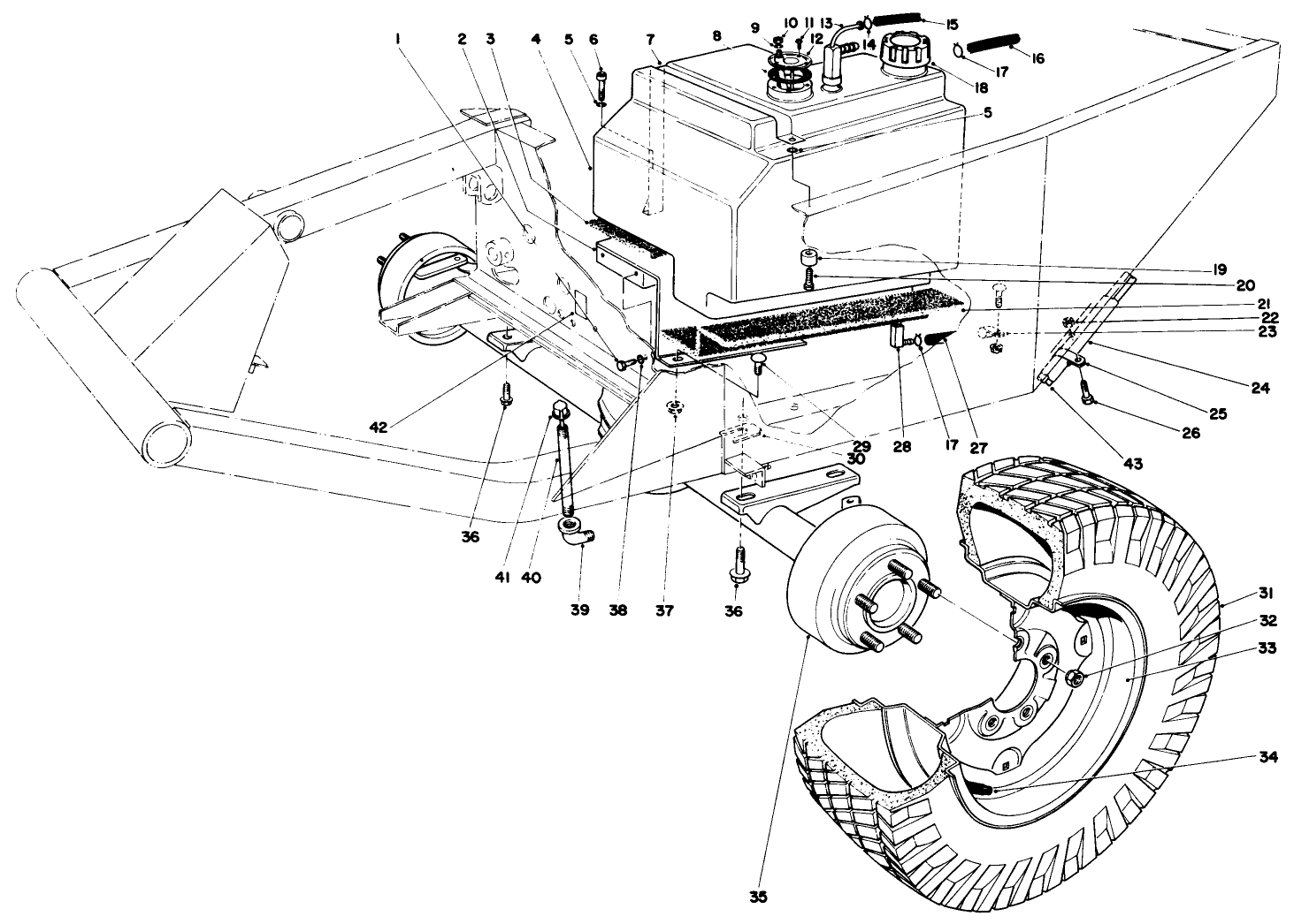 Front Axle & Fuel Tank Assembly