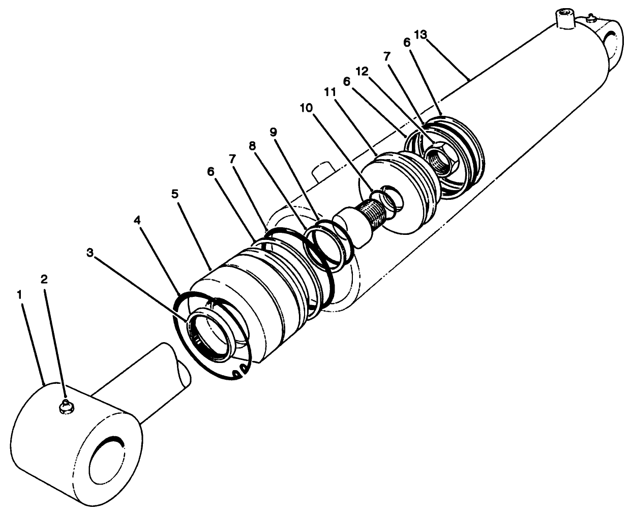 Hydraulic Lift Cylinder Assembly No. 62-4250 (2-1/2