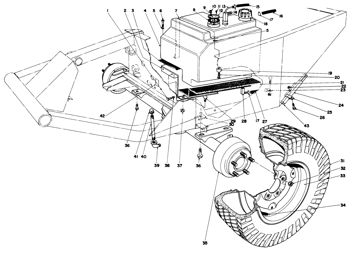 Front Axle & Fuel Tank Assembly