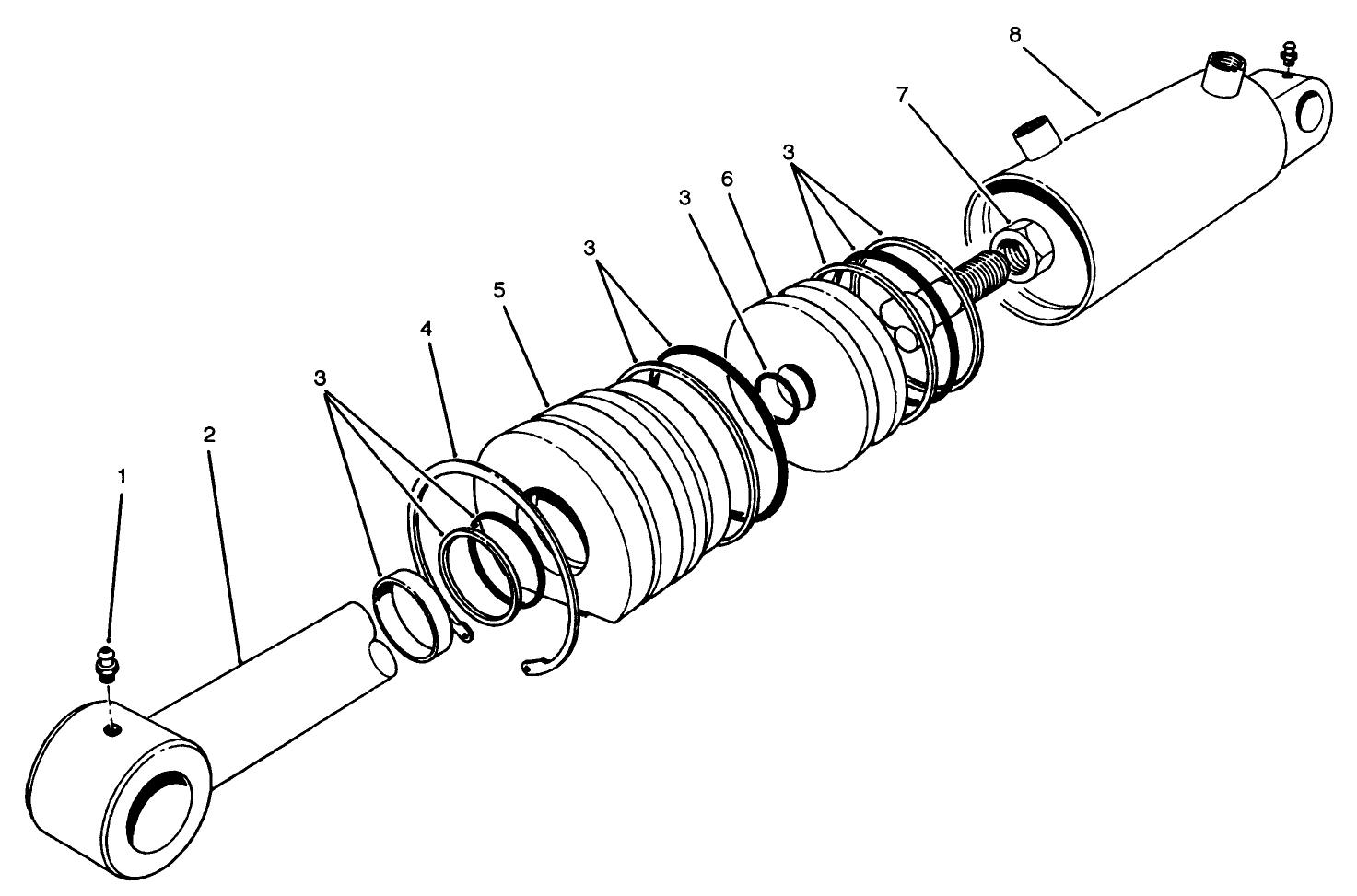 Hydraulic Lift Cylinder Assembly No. 66-1250 (3