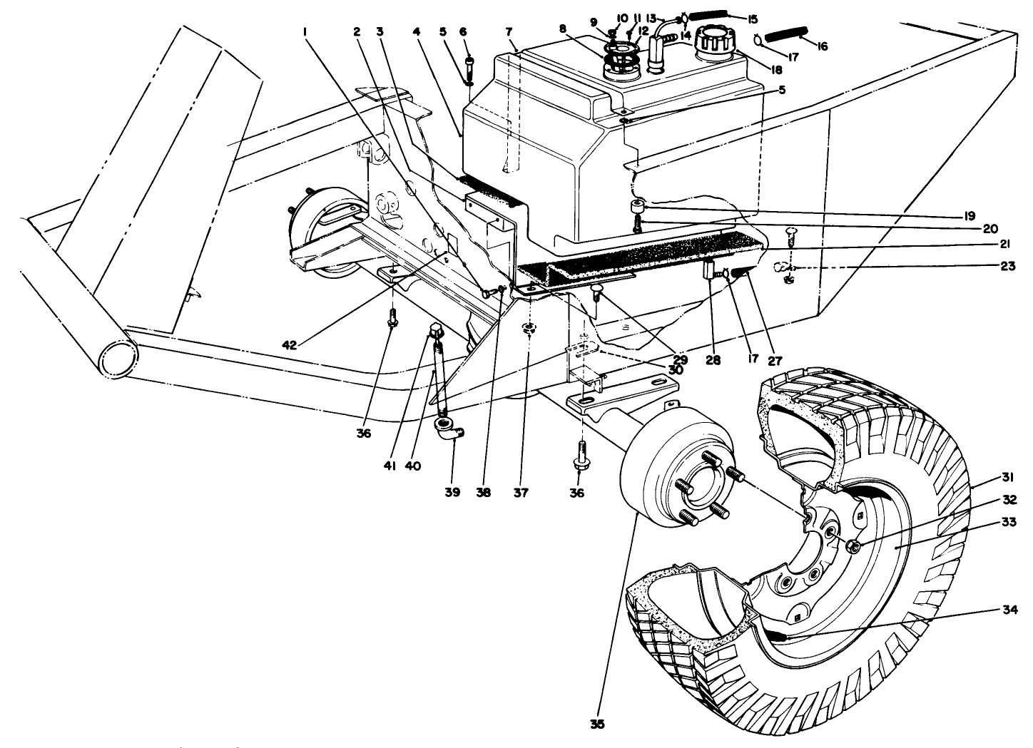 Front Axle & Fuel Tank Assembly