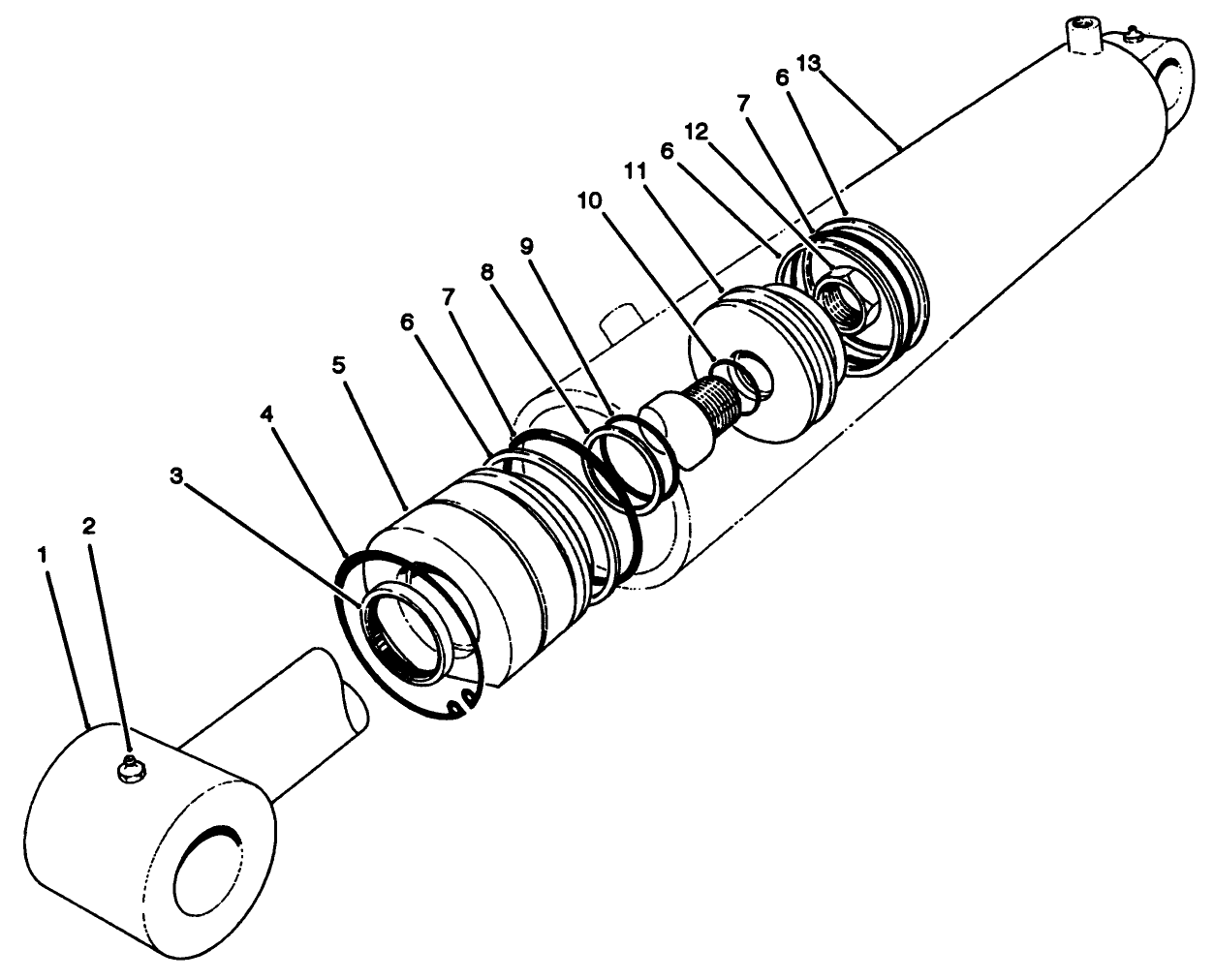 Hydraulic Lift Cylinder Assembly No. 62-4250 (2-1/2
