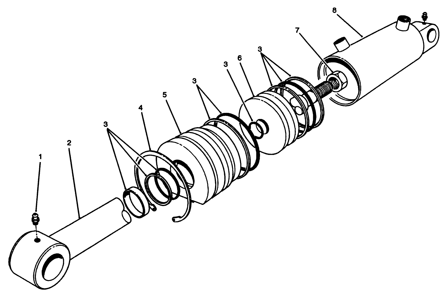 Hydraulic Lift Cylinder Assembly No. 66-1250 (3