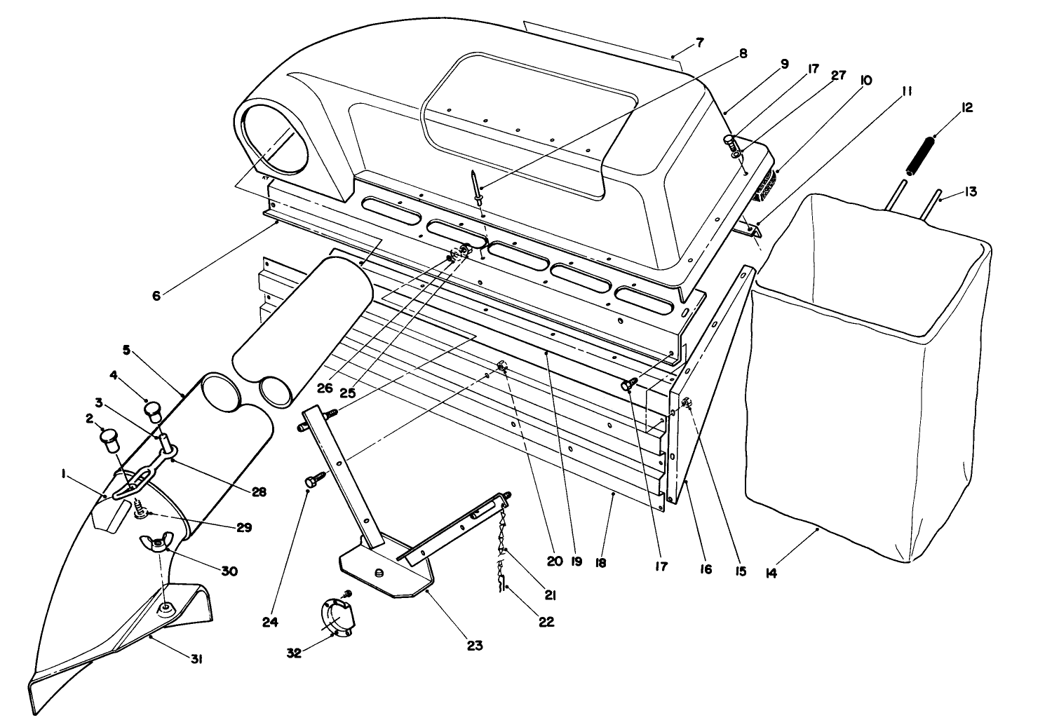 Twin Bagger Grass Catcher Model 59053 (opt.)
