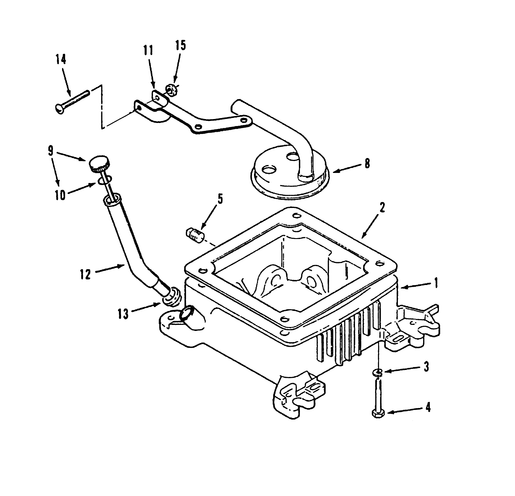 Oil Base Fill Tube And Bracket Power Plus