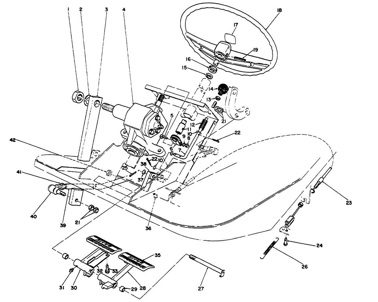 Pedals & Steering Wheel Assembly