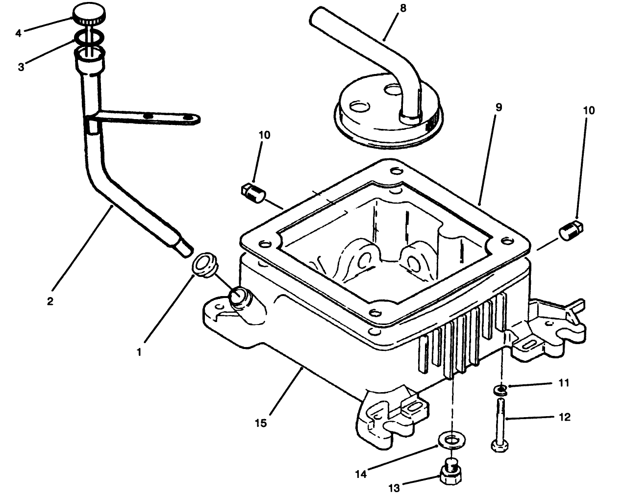 Oil Base & Fuel Pump-Onan P220g Type I/10808d