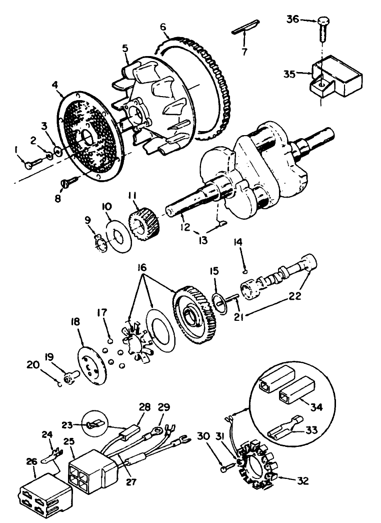 Blower & Crankshaft-Onan P220g Type I/10808d